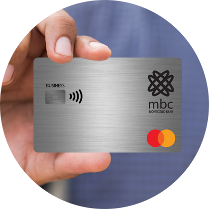 hand holding mbc Business MasterCard®