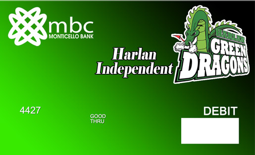 Harlan Dragons debit card