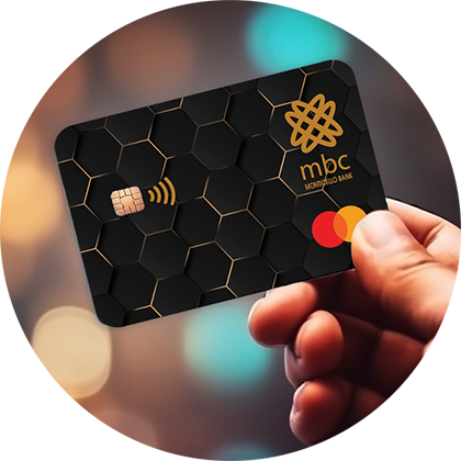 hand holding mbc MasterCard®