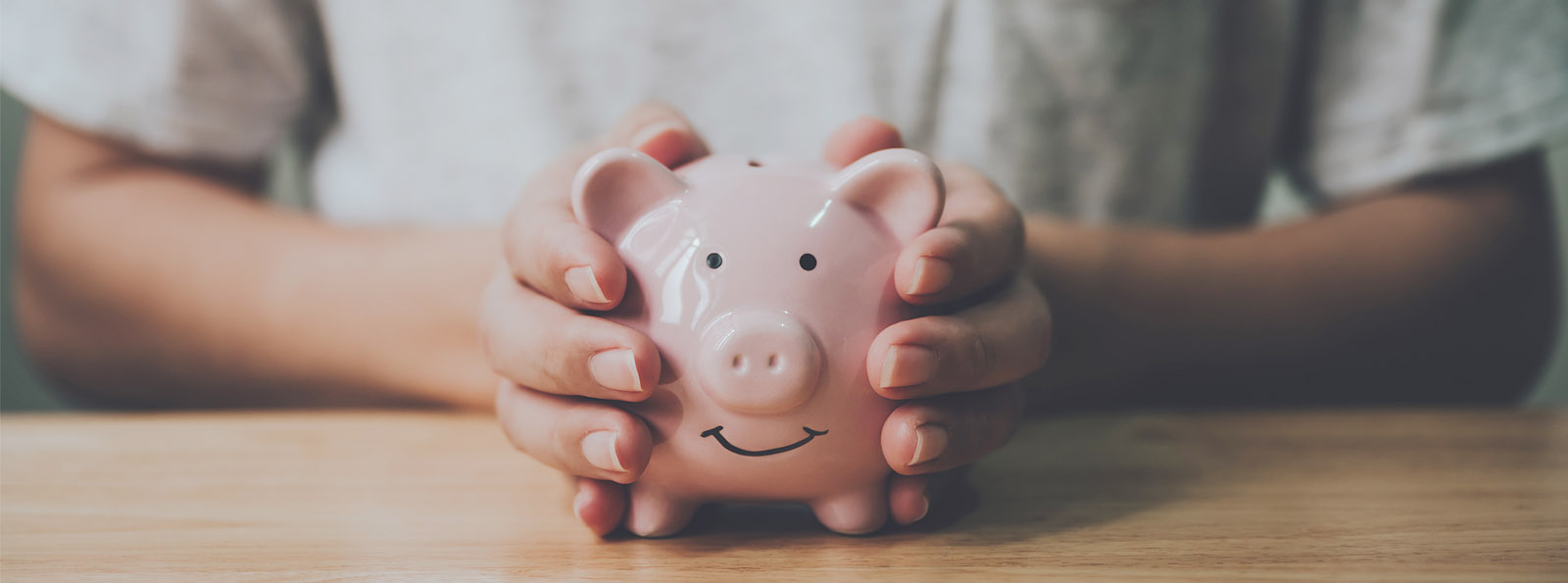 person holding piggy bank